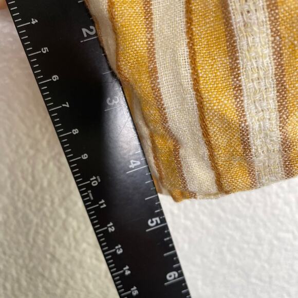 Drew Womens Shorts Size L Yellow White Striped Belted High Waisted Unlined - Picture 4 of 16